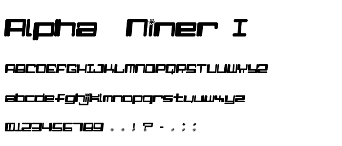 Alpha  Niner i font